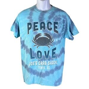 Peace Love Joe's Crab Shack Tempe Arizona Blue T-Shirt Small